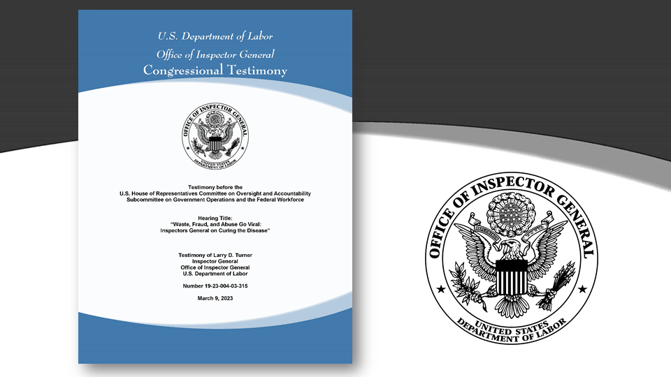 OIG Testimony Before House Committee on Oversight and Accountability, Subcommittee on Government Operations and the Federal Workforce